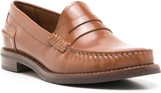 Sarah Chofakian Rive Gauche leather loafers Brown