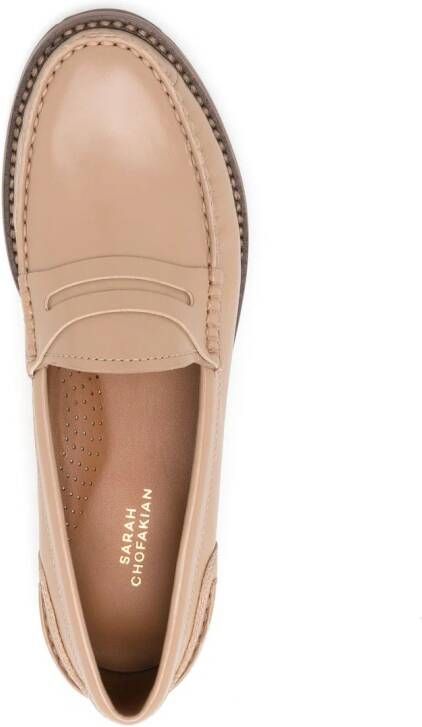 Sarah Chofakian Rive Gauche penny loafers Neutrals