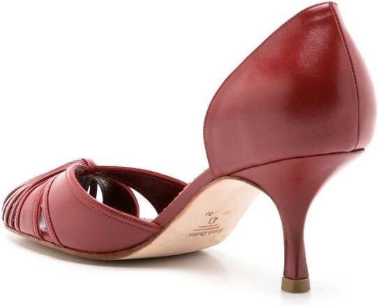 Sarah Chofakian round-toe 70mm pumps Red
