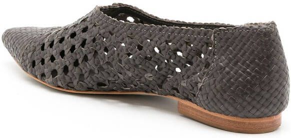 Sarah Chofakian Sapatilha Mykonos woven ballerina shoes Grey