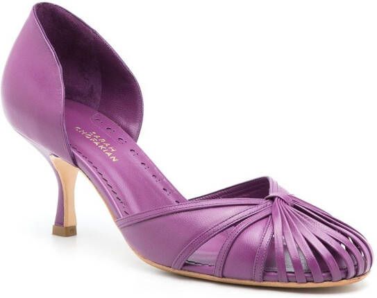 Sarah Chofakian Scarpin leather pumps Purple