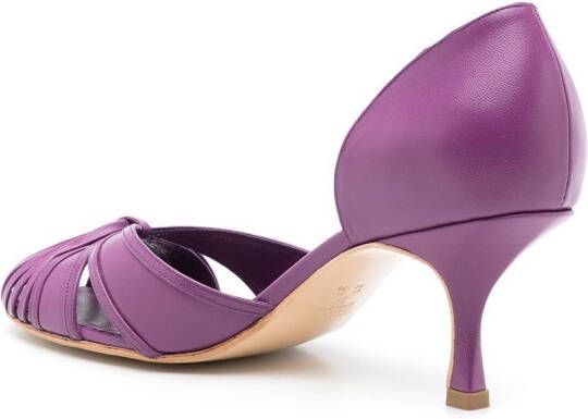 Sarah Chofakian Scarpin leather pumps Purple