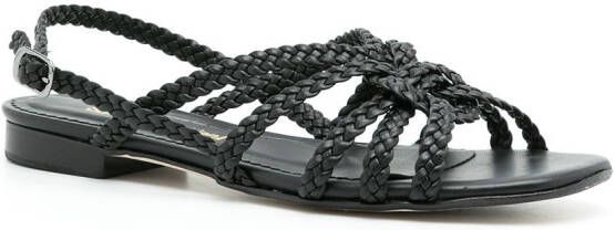 Sarah Chofakian Sea flat sandals Black