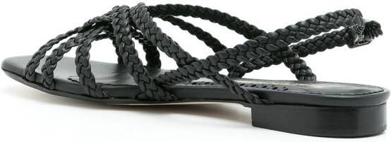 Sarah Chofakian Sea flat sandals Black