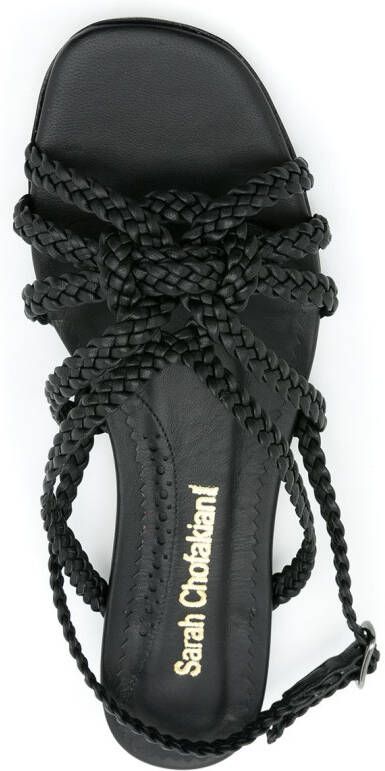 Sarah Chofakian Sea flat sandals Black