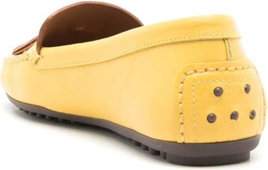 Sarah Chofakian Severine leather loafers Yellow