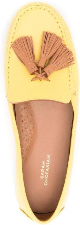 Sarah Chofakian Severine leather loafers Yellow