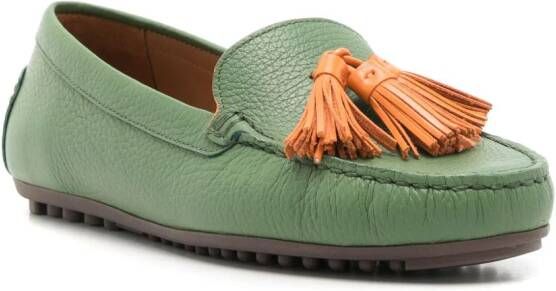 Sarah Chofakian Severine tasseled loafers Green