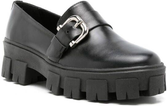 Sarah Chofakian side buckle-detail loafers Black