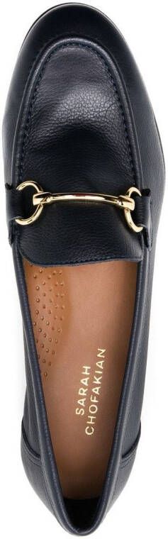 Sarah Chofakian Siena Oxford leather loafers Blue