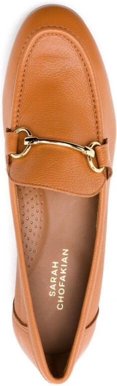 Sarah Chofakian Siena Oxford leather loafers Brown