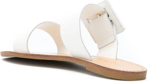 Sarah Chofakian Simone flat sandals White