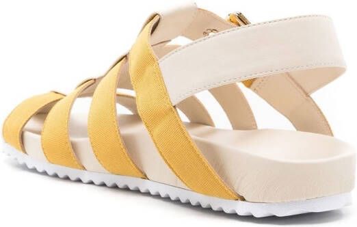 Sarah Chofakian Simpson side-buckle detail sandals Yellow