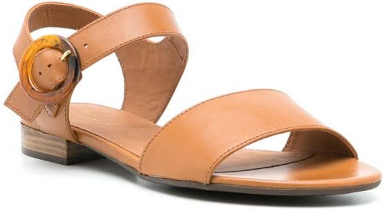 Sarah Chofakian Sta Monica leather sandals Brown