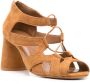 Sarah Chofakian Taylor 80mm lace-up sandals Brown - Thumbnail 2