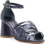 Sarah Chofakian Thiomphe metallic leather sandals Blue - Thumbnail 1