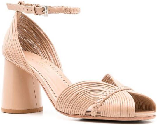 Sarah Chofakian Twiggy 80mm strappy sandals Neutrals