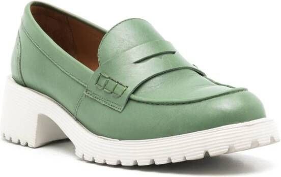 Sarah Chofakian Ully leather loafers Green