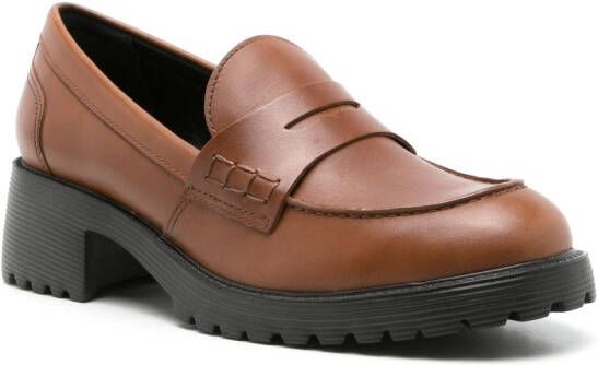 Sarah Chofakian Ully leather penny loafers Brown