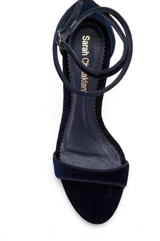 Sarah Chofakian velvet sandals Blue