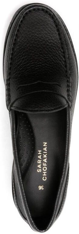Sarah Chofakian Verona leather loafers Black