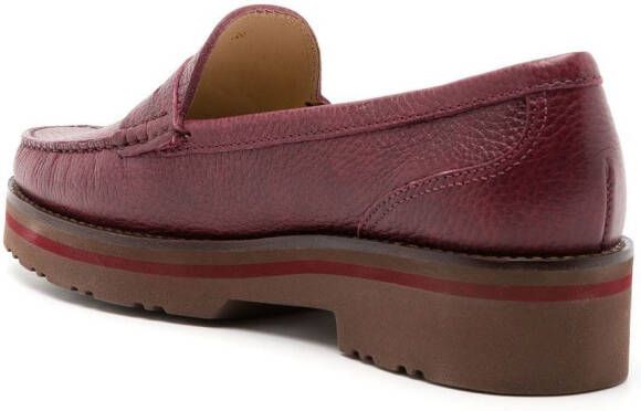 Sarah Chofakian Verona platform loafers Red