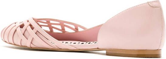 Sarah Chofakian Victoria leather ballerina shoes Pink