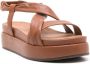 Sarah Chofakian Vionned leather platform sandals Brown - Thumbnail 2