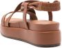 Sarah Chofakian Vionned leather platform sandals Brown - Thumbnail 3