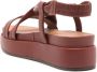 Sarah Chofakian Vionnet leather platform sandals Brown - Thumbnail 3