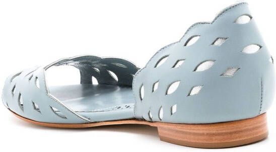 Sarah Chofakian Vivienne perforated-detail sandals Blue