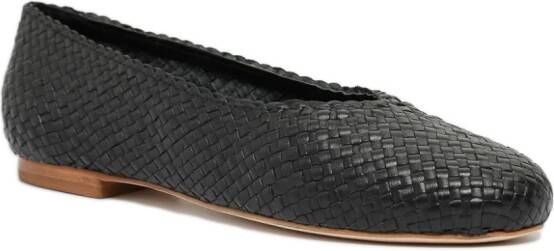 Sarah Chofakian William leather ballerina shoes Black