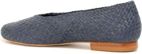 Sarah Chofakian William leather ballerina shoes Blue