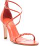 Sarah Chofakian Windsor 75mm braided-strap leather sandals Orange - Thumbnail 2