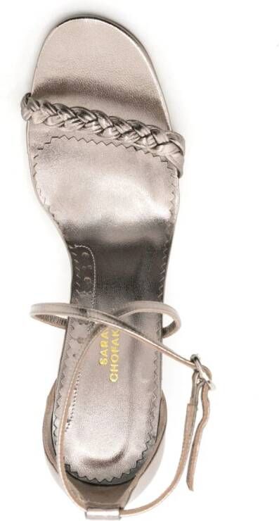 Sarah Chofakian Windsor 75mm metallic-effect sandals
