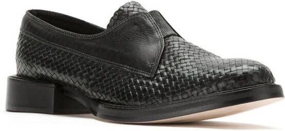 Sarah Chofakian woven-effect loafers Black