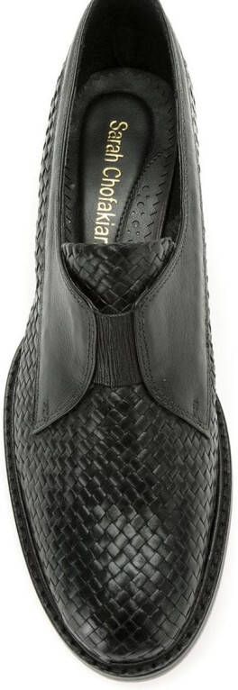 Sarah Chofakian woven-effect loafers Black