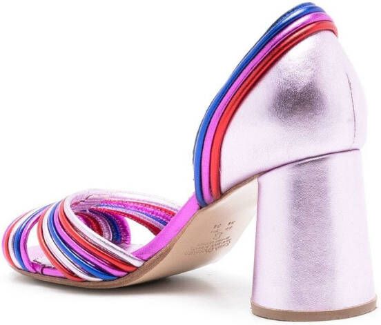 Sarah Chofakian Yoko 75mm striped sandals Purple