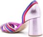 Sarah Chofakian Yoko 75mm striped sandals Purple - Thumbnail 3