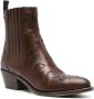 Sartore 45mm panelled leather boots Brown - Thumbnail 2
