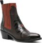 Sartore 45mm panelled leather boots Grey - Thumbnail 2