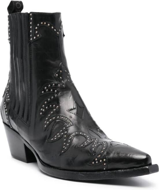 Sartore 45mm stud-detail leather boots Black