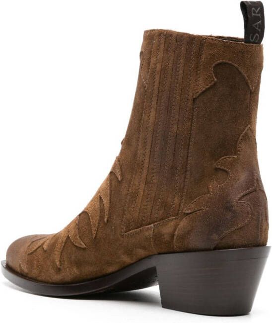 Sartore 45mm suede ankle boots Brown