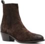 Sartore 45mm western suede ankle boots Brown - Thumbnail 2