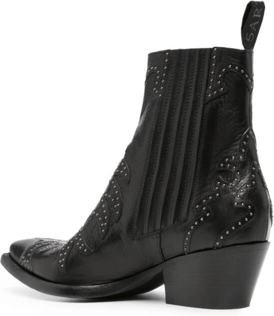 Sartore 50mm stud-detailing leather boots Black