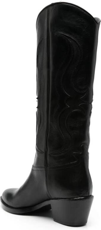 Sartore 55mm leather boots Black
