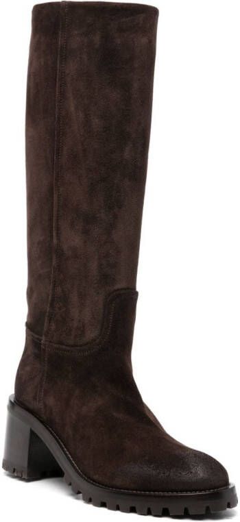 Sartore 70mm suede knee-high boots Brown