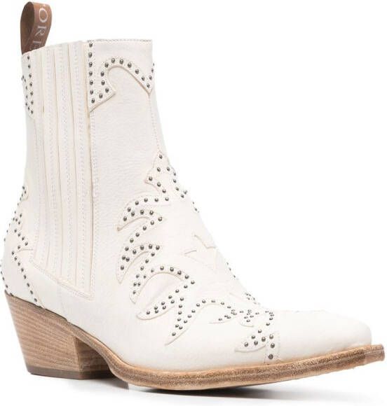 Sartore appliqué-detail ankle boots White