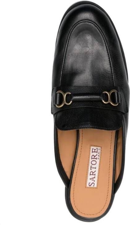 Sartore Corvara leather mules Black