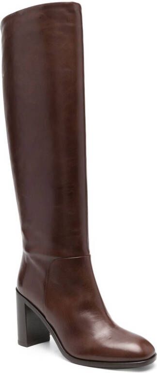 Sartore knee-high leather boots Brown